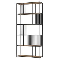 Стеллаж SOHO, черный, ЛДСП Робиния