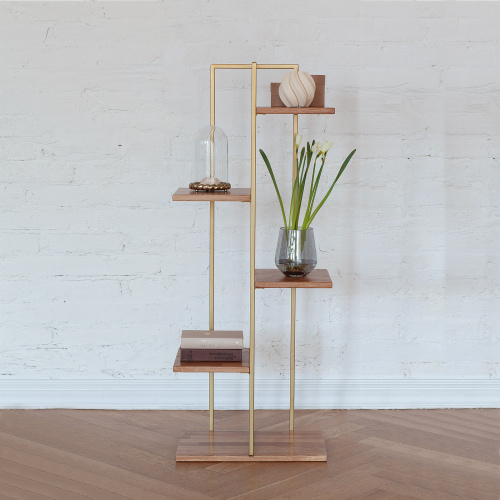 Cтеллаж Loft 6 MAX, золотой, 31,5*50*130 фото 2