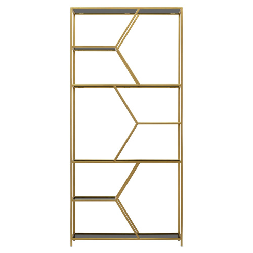 Стеллаж MALTA, золотой, тонированное стекло фото 6