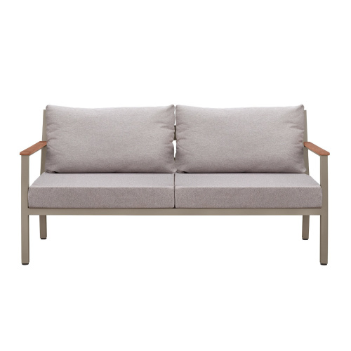 Диван уличный SANTORINI, алюминий PECAN, рогожка BAHAMA ASH, дерево фото 7