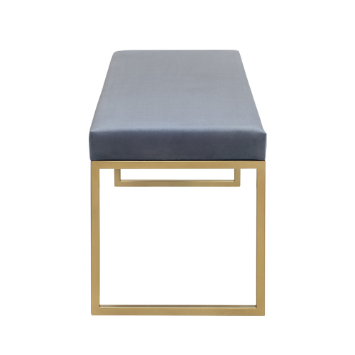 Банкетка ALBA, золотая, Light Blue, 110*40*45 фото 3