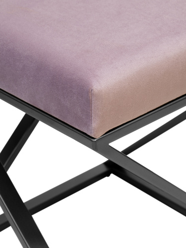 Пуф Chelsea, черный, Dusty Pink, 40*40*45 фото 9
