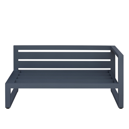 Диван уличный CAPRI модульный с правым подлокотником, алюминий цвет серый, темно-серый велюр фото 6