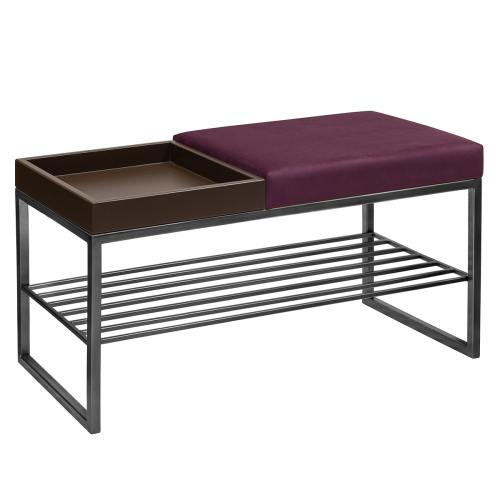 Банкетка RUBY BOX, черная, Marsala, BrownBox, 85*40*45 фото 2