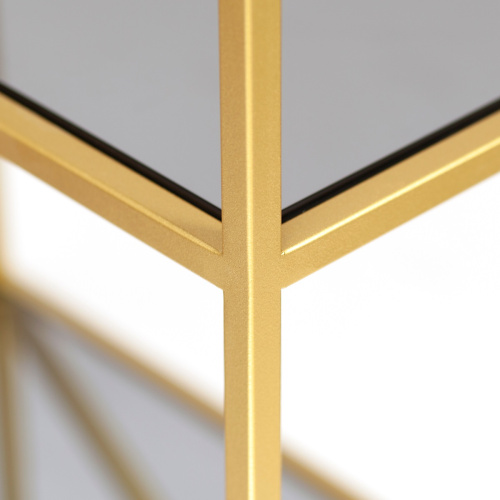 Стеллаж KARIN, золотой, стекло фото 5