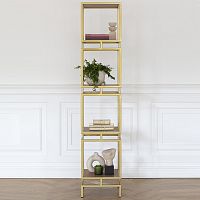 Стеллаж CUBIC-4, золотой, ЛДСП Робиния, 40*40*196,5