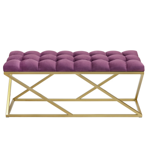 Банкетка ZUMA, золотая, Marsala, каретная стяжка, 110*40*45 фото 3