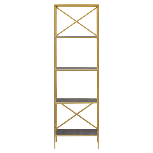 Стеллаж KARIN, золотой, керамика антрацит, 55*30*175 фото 7