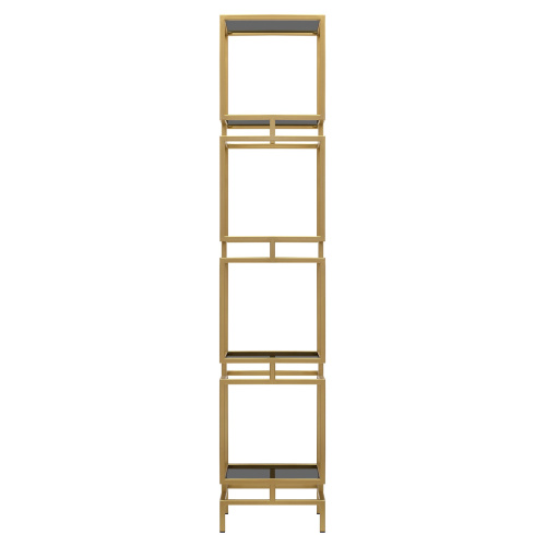 Стеллаж CUBIC-4, золотой, тонированное стекло фото 2