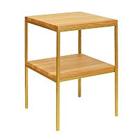 Cтолик журнальный NORMAN, золотой/дуб