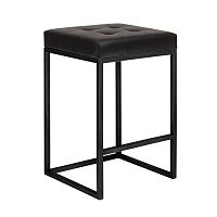 Стул полубарный SOHO, черный, экокожа Black