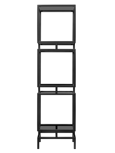 Стеллаж CUBIC-3, черный, тонированное стекло, 1505x400x400 фото 3