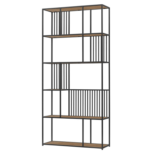 Стеллаж SOHO, черный, ЛДСП Робиния, 90*30*192 фото 8