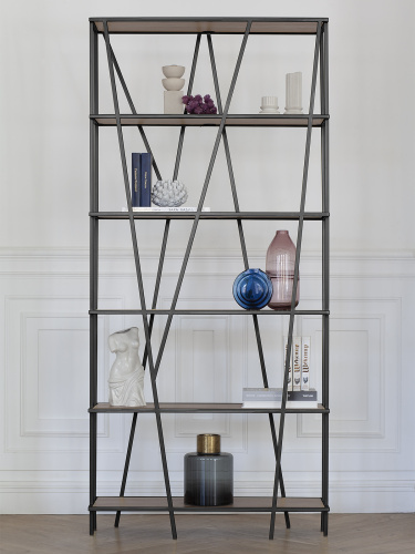 Стеллаж EVA, черный, ЛДСП Робиния фото 4