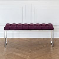 Банкетка ALBA, н/ж сталь, Marsala, каретная стяжка, 110*40*45