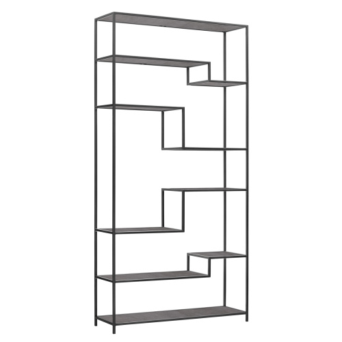 Стеллаж JAQLENE, черный, керамика Антрацит, 100x30*200