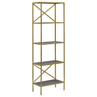 Стеллаж KARIN, золотой, керамика антрацит