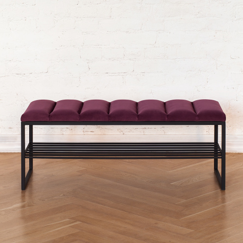 Банкетка RUBY, черная, Marsala, Bulon, 110*40*43,5