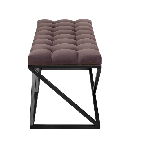 Банкетка ZUMA, черная, Kashtan, каретная стяжка, 110*40*45 фото 3