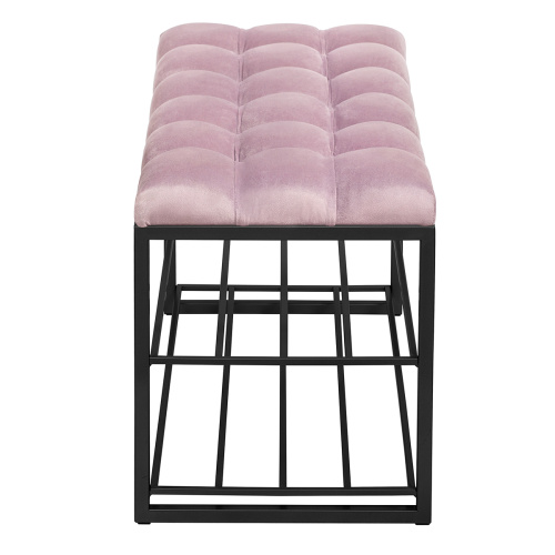 Обувница GARDA, черный, Dusty Pink, каретная стяжка, 85*40*52 фото 7