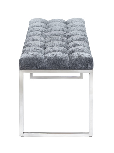 Банкетка ALBA, н/ж сталь, Steel Grey, каретная стяжка, 110*40*45 фото 6