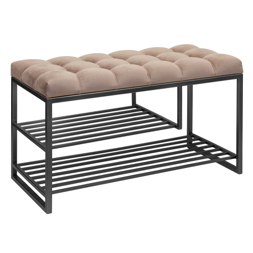 Обувница GARDA PLUS, черная, Mocco, каретная стяжка, 85*40*52