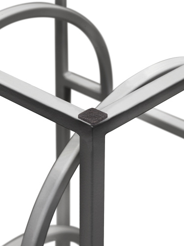 Подставка для 2 бутылок, со столиком из дуба, черная фото 8