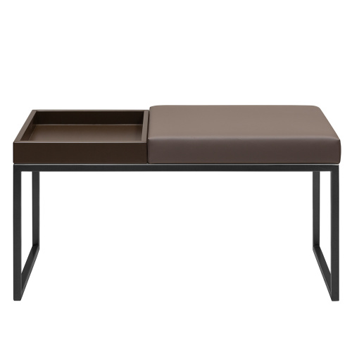Банкетка ALBA BOX, каркас сталь, экокожа Umbra, BrownBox, 850х400х450