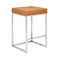 Стул полубарный SOHO, н/ж сталь, экокожа Foxy