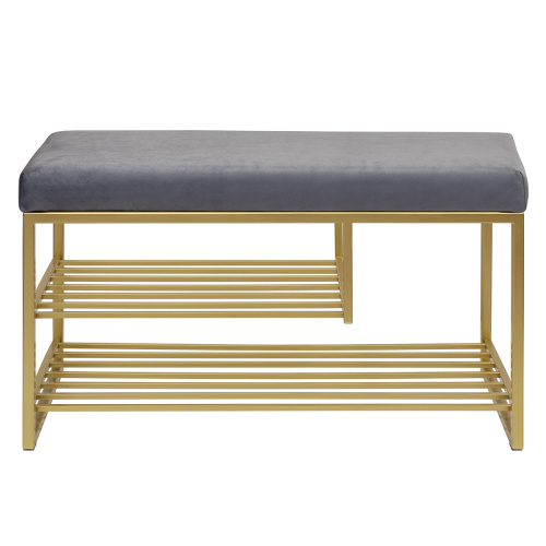 Обувница GARDA PLUS, золотая, Mouse Grey, 85*40*52 фото 6