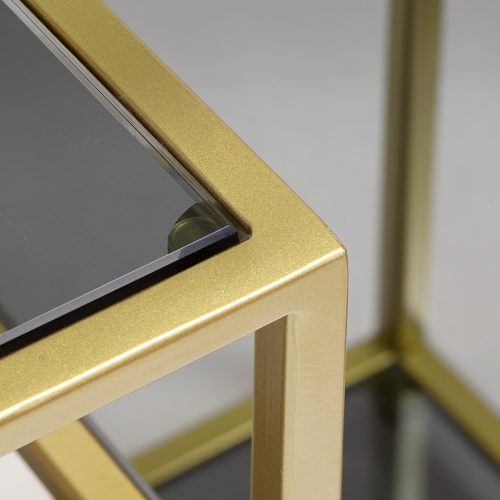 Стеллаж OLIVIA, золотой, полки стекло, 70*30*195,3 фото 9