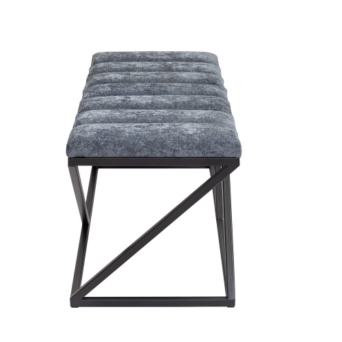 Банкетка ZUMA, черная, Steel Grey, Bulon, 110*40*43,5 фото 3