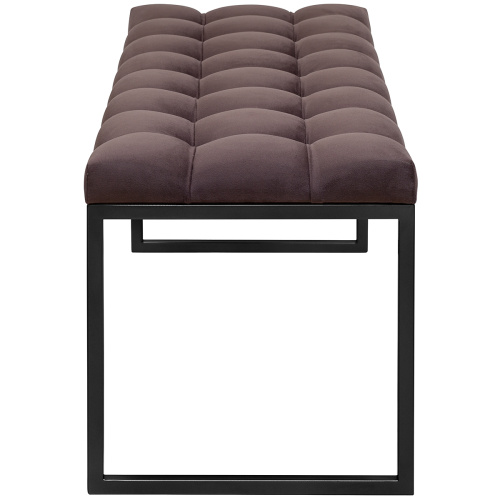 Банкетка ALBA, черная, Kashtan, каретная стяжка, 110*40*45 фото 3