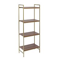 Стеллаж ALTO, золотой, ЛДСП Орех