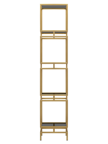 Стеллаж CUBIC-4, золотой, тонированное стекло, 40*40*196,5 фото 7