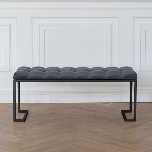 Банкетка OMEGA, черная, Mouse Grey, каретка фото 4