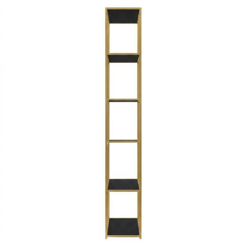 Стеллаж SOHO, золотой, ЛДСП Черный Лес фото 3