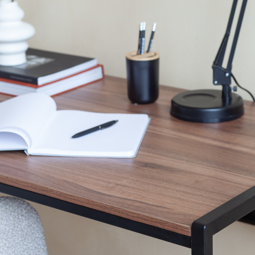 Стол письменный Rimini, черный, ЛДСП Орех, 120*65*75 фото 5