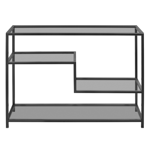 Консоль JAQLENE, черная, тонированное стекло, 100*35*81 фото 7