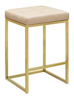 Стул полубарный SOHO, золотой, экокожа Light Beige