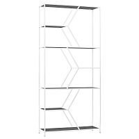 Стеллаж MALTA MINI, белый, тонированное стекло