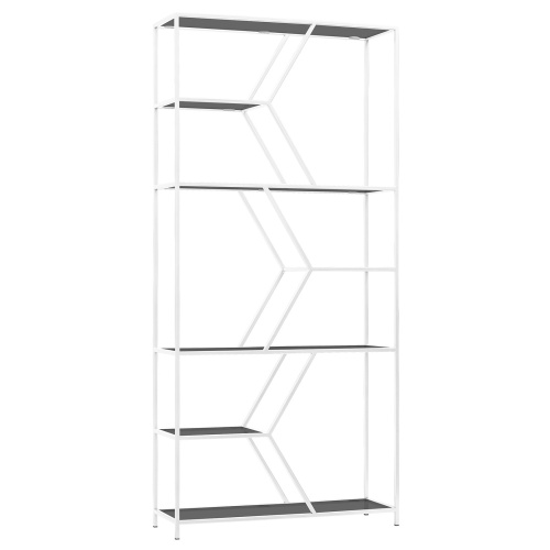 Стеллаж MALTA MINI, белый, тонированное стекло