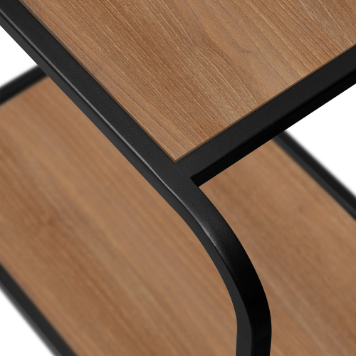 Стеллаж SIENA, черный, ЛДСП Робиния, 80*30*173 фото 4