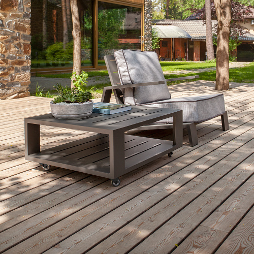 Кресло уличное KORFU, алюминий LAVA, подушки JASPER GREY фото 2