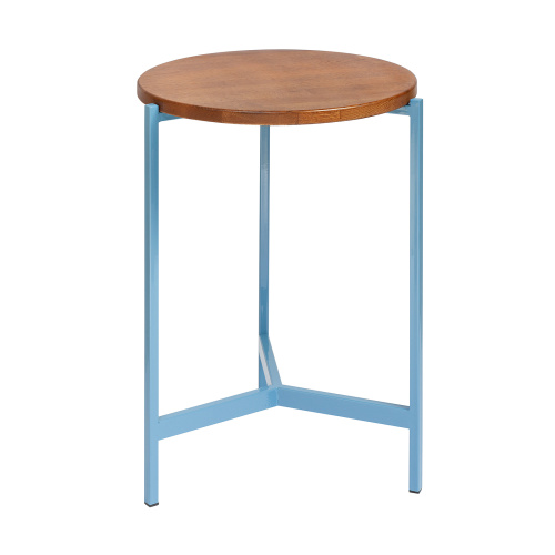 Столик кофейный ODRI, голубой/дуб, 43,5*43,5*60,5