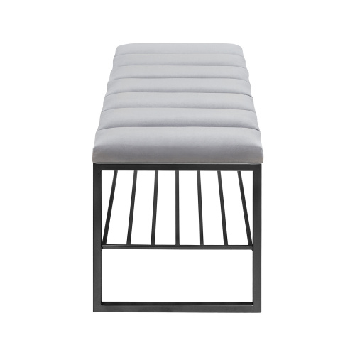 Банкетка RUBY, черная, Light Blue, Bulon, 110*40*43,5 фото 8