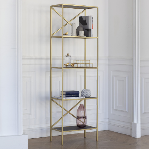 Стеллаж KARIN, золотой, керамика антрацит фото 8