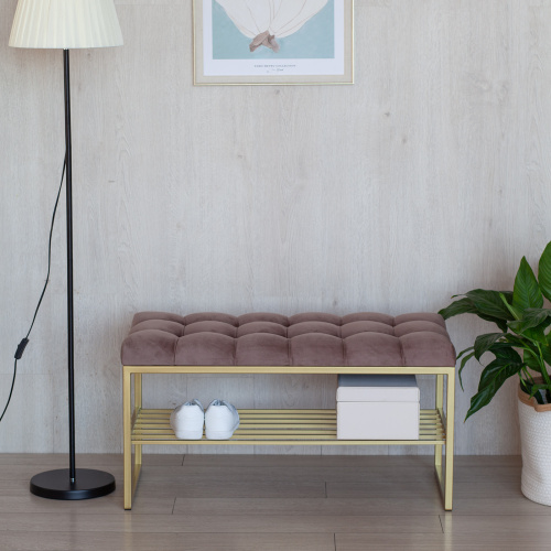 Банкетка RUBY MINI, золотая, Mocco, каретка фото 6