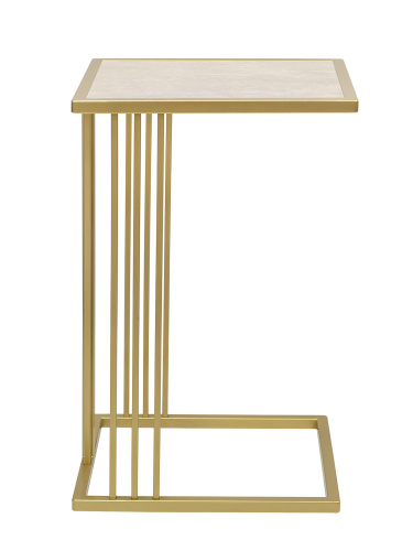 Cтолик приставной SOHO, золотой, столешница керамика Ivory 600x400 фото 6