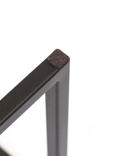Банкетка ALBA, черный каркас сталь, обивка велюр, каретная стяжка фото 6